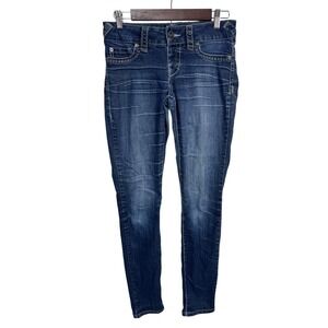 Maurices Low Rise Y2K Blue Denim Skinny Jeans‎ Women's Size Small
